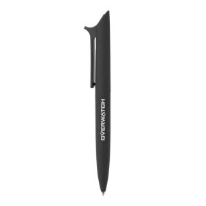 Black Rubberized Metal Pens - Image 2