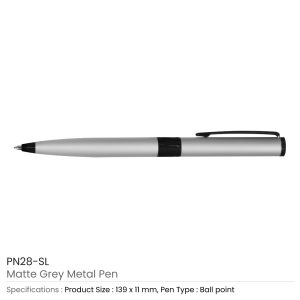 Matte Silver Metal Pens - Image 3