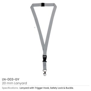 Lanyards with Hook, Safety Lock, and Buckle, 20 mm - Image 12