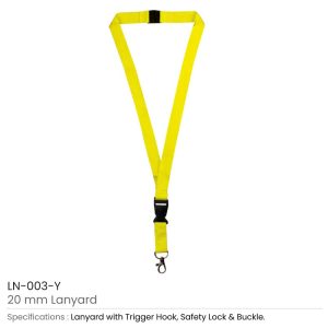 Lanyards with Hook, Safety Lock, and Buckle, 20 mm - Image 5