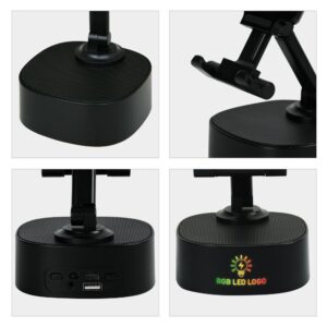 Wireless Fast Charger 15W with BT Speaker and RGB LED Logo - Image 5
