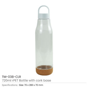 rPET Bottles with Cork Base, Twist-off Lid, Handle 720ml - Image 9