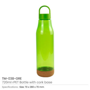 rPET Bottles with Cork Base, Twist-off Lid, Handle 720ml - Image 8