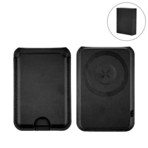 Magsafe Wireless Charger 15W with Phone Stand & Card Slot - PU Leather - Image 1