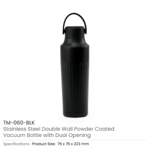 Dual Opening SS Bottles, Double-Wall Insulated Body, Powder Coated, 500ml - Image 10