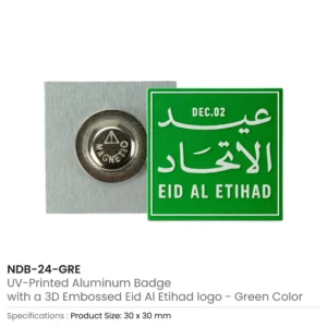 Eid Al Etihad Badges in Aluminum with Magnet Attachment - Image 3