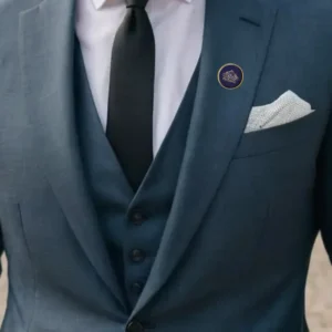 Gold Round Metal Badges with Magnet Attachment - Image 4