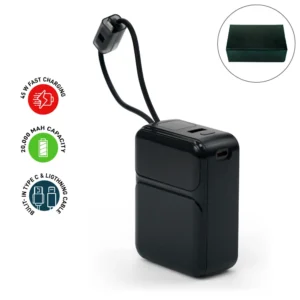 Powerbank with Built-in Type-C & Lightning Cables, 20,000mAh, 45W Fast Charging - Image 1