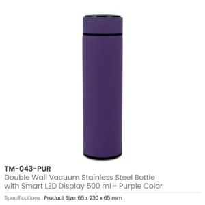 Smart Temperature LED Display Bottles in Soft Touch Finish - 500ml - Image 9