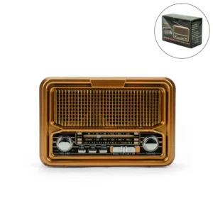 Vintage Design Bluetooth Speaker with Radio and Solar Panel - Image 1