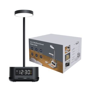 Desk Lamp with 15W Wireless Charger, Clock and Pen Holder - Image 11