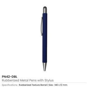 Rubberized Stylus Metal Pens - Image 4