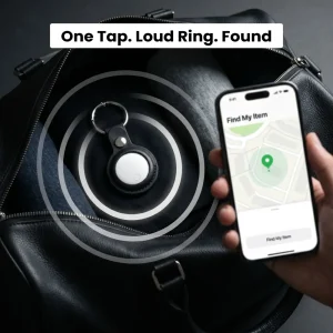 Smart Anti-Loss Tracker with PU Keychain – Track It Anywhere - Image 4