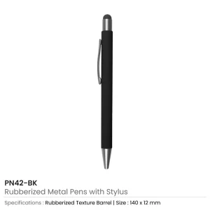 Rubberized Stylus Metal Pens - Image 9