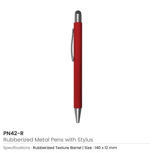 Rubberized Stylus Metal Pens - Image 8